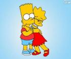 Лиза и Барт обнялись как хорошие братья